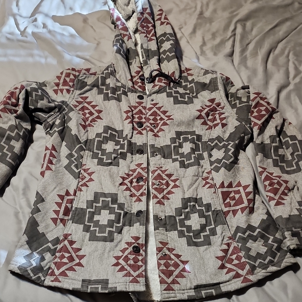 Noble Outfitters Cozy Gray Hooded Jacket